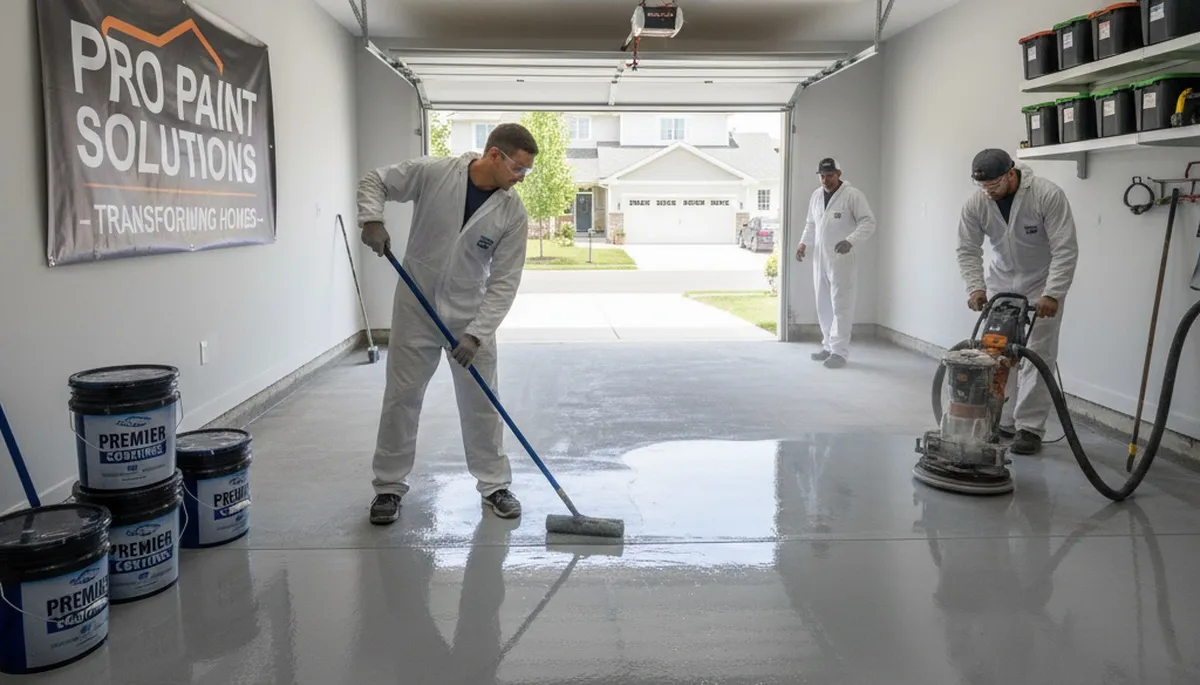 Durable epoxy garage floor coating by professional painters in Nashville, TN
