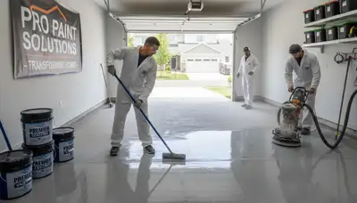 Durable epoxy garage floor coating by professional painters in Nashville, TN