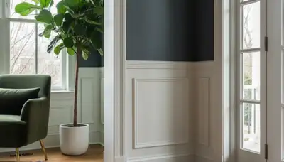 Professional interior trim painting with crisp lines enhancing Nashville, TN home architectural details