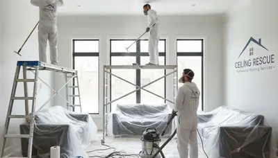Professional popcorn ceiling removal service in Nashville, TN transforming outdated home interiors