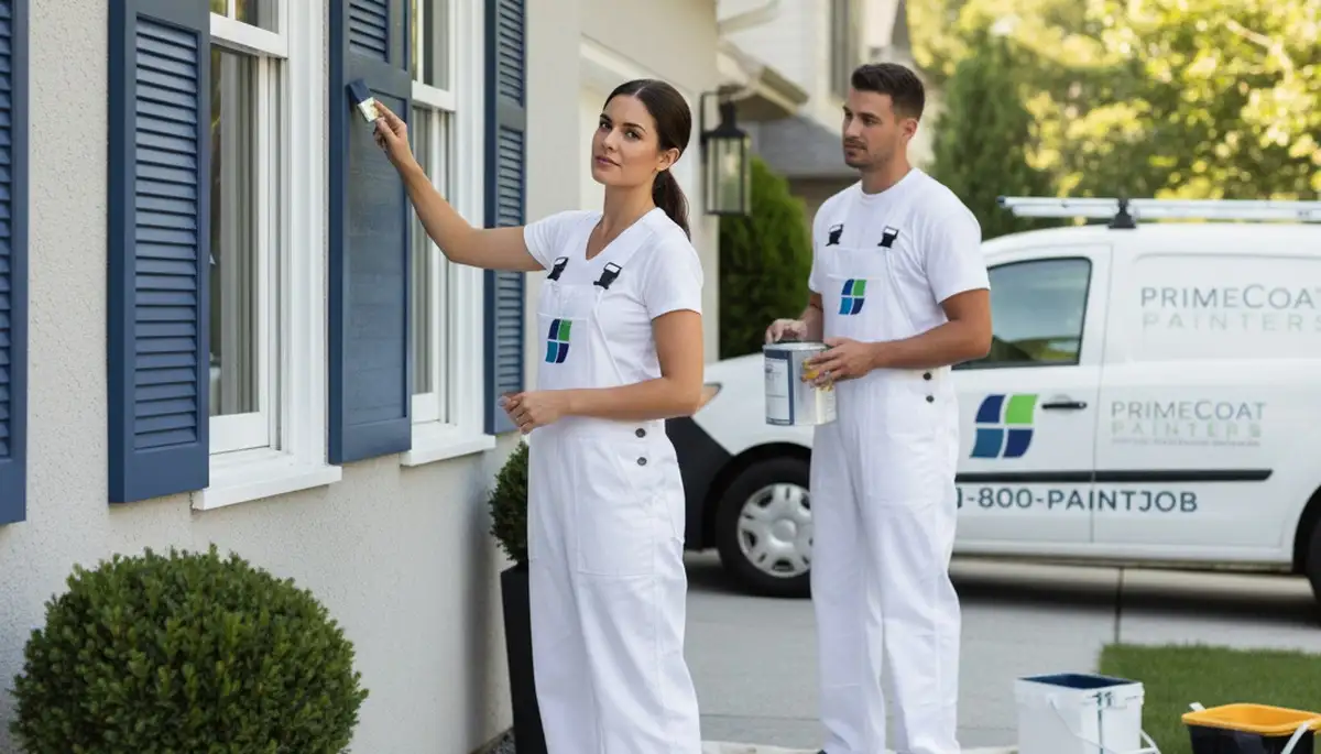 Professional shutter painting on a Nashville TN home exterior by expert local house painters