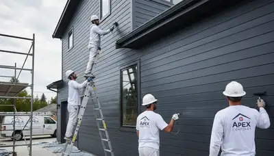 Professional siding painting on Nashville TN home by expert exterior painters