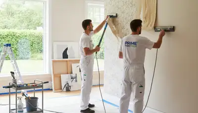Professional wallpaper removal by house painters in Nashville, TN for smooth, damage-free walls