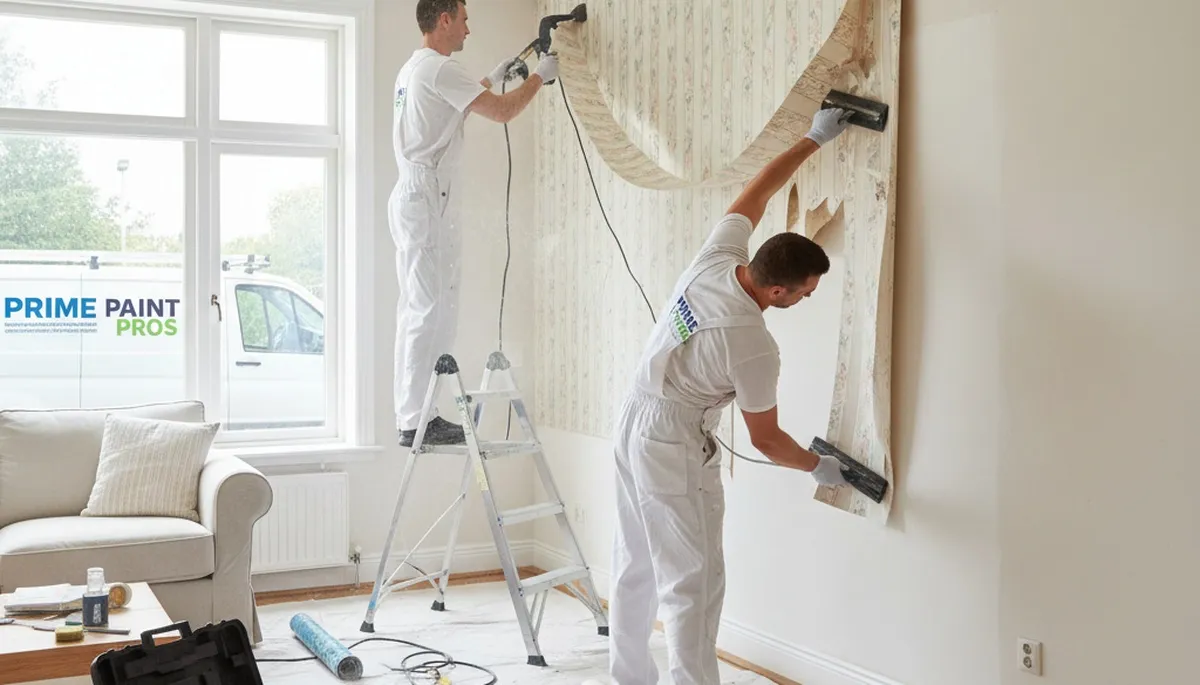 Professional wallpaper removal in Nashville TN for homes, clean wall prep by expert painters
