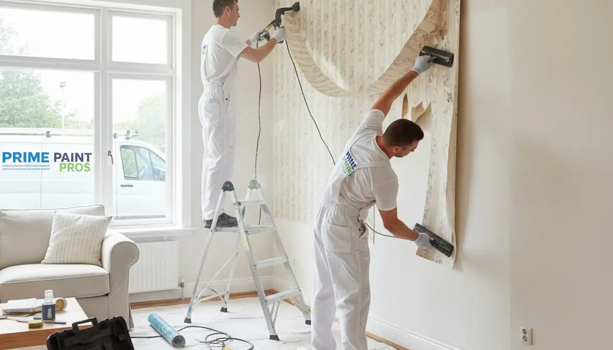 Professional wallpaper removal in Nashville TN for homes, clean wall prep by expert painters