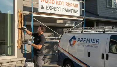 Professional wood rot repair on home exterior by expert painters in Nashville, TN